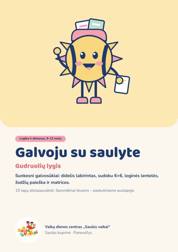 „Galvoju su saulyte: gudruolių lygis“ viršelis