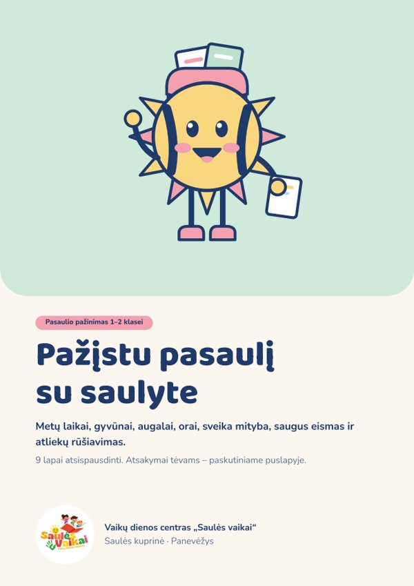 „Pažįstu pasaulį su saulyte“ viršelis