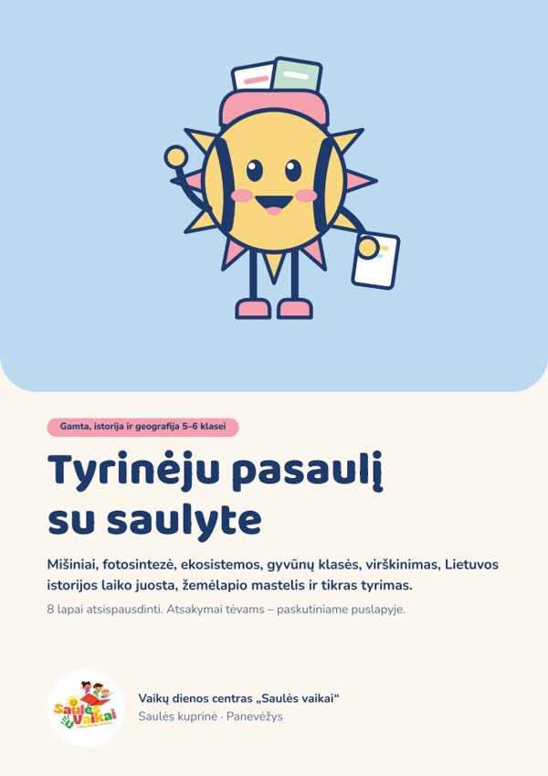 „Tyrinėju pasaulį su saulyte“ viršelis