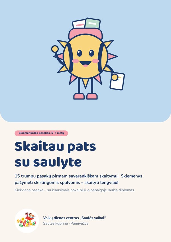 „Skaitau pats su saulyte“ viršelis