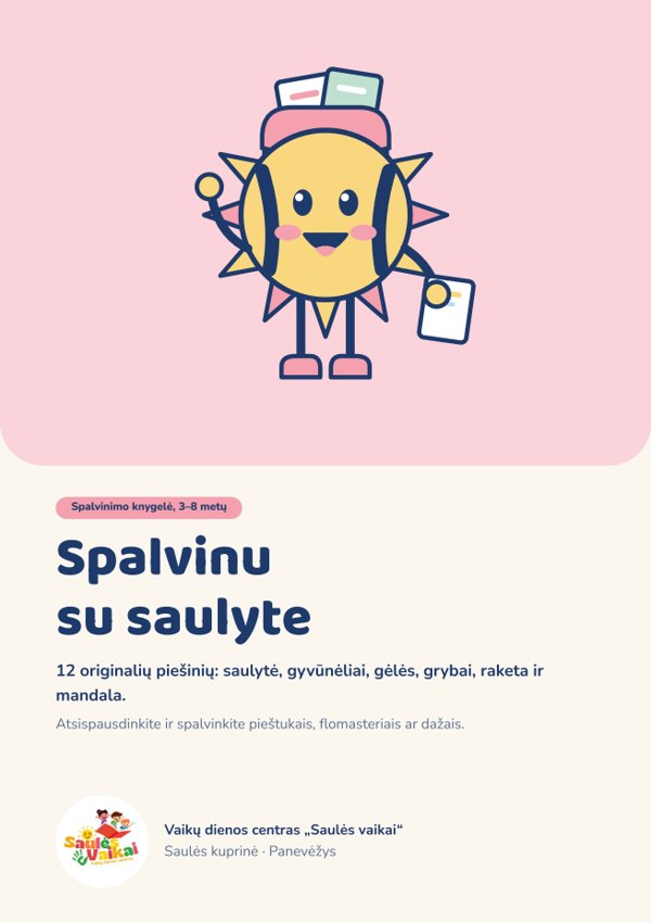 „Spalvinu su saulyte“ viršelis